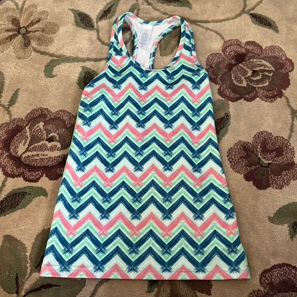 Ivivva girls zig-zag racerback tank